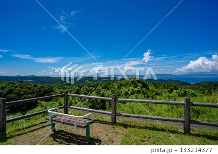 宿利原農村公園の風景と開聞岳 宿利原農村公園の風景と開聞岳 133214377