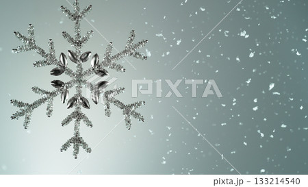 Christmas Decoration with Colored Shiny Star and Glitters , Close-up Christmas Decoration with Colored Shiny Star and Glitters , Close-up 133214540