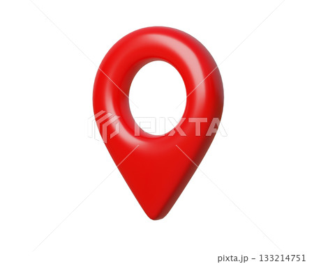 3d Red Location Pin and Geolocation Marker for Navigation Apps, Maps, GPS. Map pin icon. 3d render. 3d Red Location Pin and Geolocation Marker for Navigation Apps, Maps, GPS. Map pin icon. 3d render. 133214751