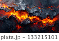 燃え上がるマグマの炎のテクスチャ4 133215101