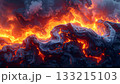 燃え上がるマグマの炎のテクスチャ6 133215103