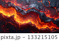 燃え上がるマグマの炎のテクスチャ8 133215105
