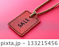Minimal red SALE tag on pink background with rope. Modern retail marketing, online shopping discount, e-commerce promotion, Black Friday, Cyber Monday, and minimal product design for sale advertising. Minimal red SALE tag on pink background with rope. Modern retail marketing, online shopping discount, e-commerce promotion, Black Friday, Cyber Monday, and minimal product design for sale advertising. 133215456
