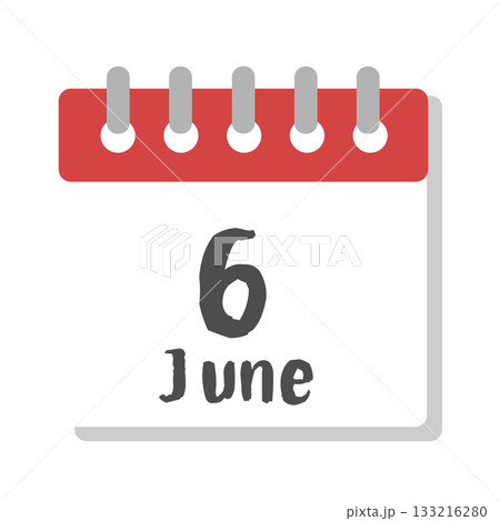 6月　カレンダー　イラスト 133216280
