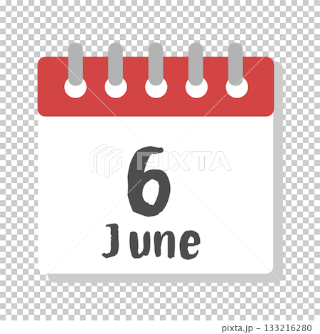 6月　カレンダー　イラスト 133216280