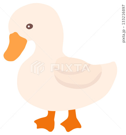 かわいいアヒルのイラスト ベクター素材 かわいいアヒルのイラスト ベクター素材 133216897