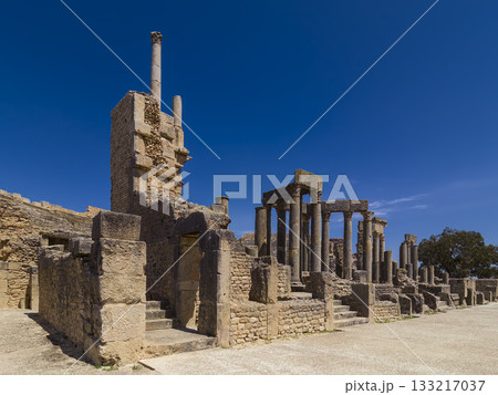 チュニジア・ドゥッガ遺跡～ローマ劇場 Ruin of Roman Theatre in Dougga 133217037
