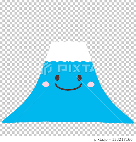可愛い富士山のイラスト 133217160
