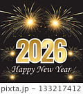 Happy new year 2026 holiday background 133217412