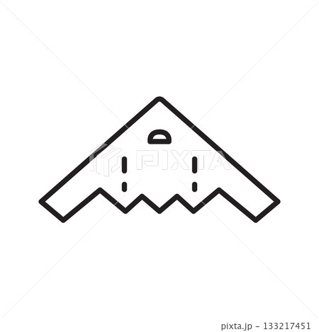 Stealth Bomber Aircraft Icon. Stealth Bomber Aircraft Icon. 133217451