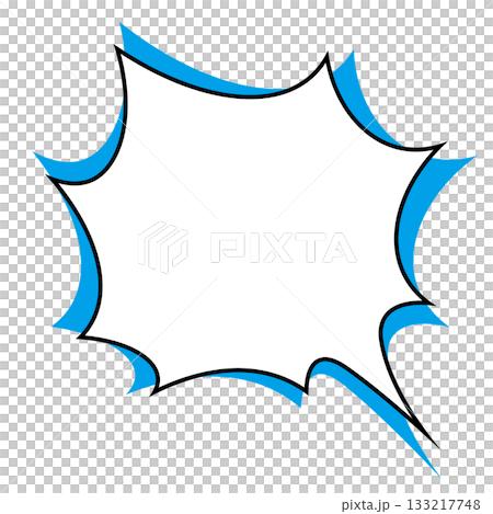 Simple speech bubble illustration - Spiky Simple speech bubble illustration - Spiky 133217748