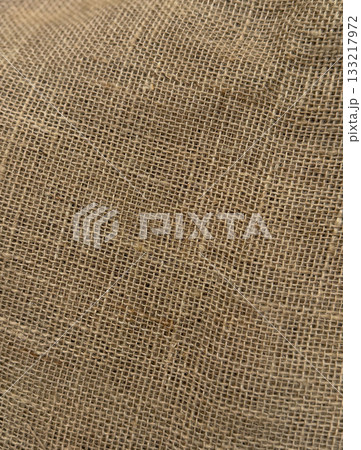 Burlap woven texture seamless. jute background close up macro 133217972