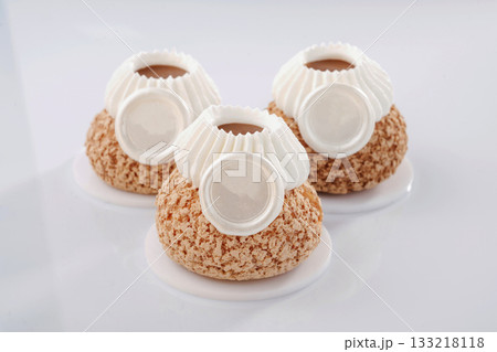 Seasonal delicious tart against white background Seasonal delicious tart against white background 133218118