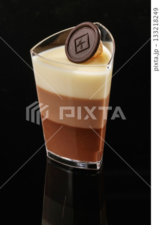 Very delicious. Desserts, sweets on the black background 133218249