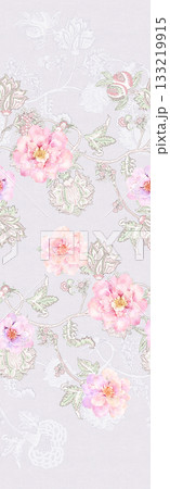 Soft Pastel Patterns with Florals Fruits and Cute Motifs for Notebook Designs 133219915
