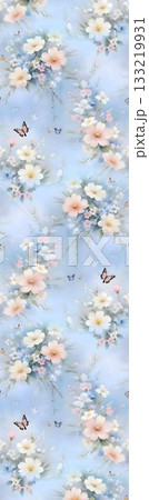 Soft Pastel Patterns with Florals Fruits and Cute Motifs for Notebook Designs Soft Pastel Patterns with Florals Fruits and Cute Motifs for Notebook Designs 133219931