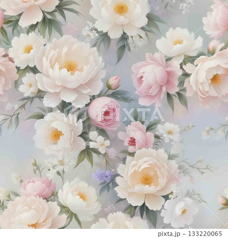 Soft Pastel Patterns with Florals Fruits and Cute Motifs for Notebook Designs 133220065