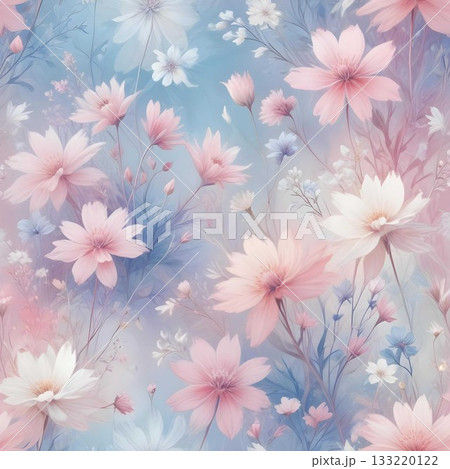 Soft Pastel Patterns with Florals Fruits and Cute Motifs for Notebook Designs 133220122