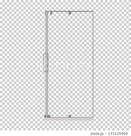 shower cabin isolated on transparent background, 3D illustration, cg render 133220400
