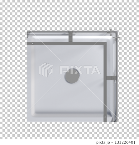 shower cabin isolated on transparent background, 3D illustration, cg render 133220401