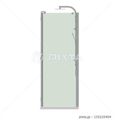 shower cabin isolated on transparent background, 3D illustration, cg render 133220404