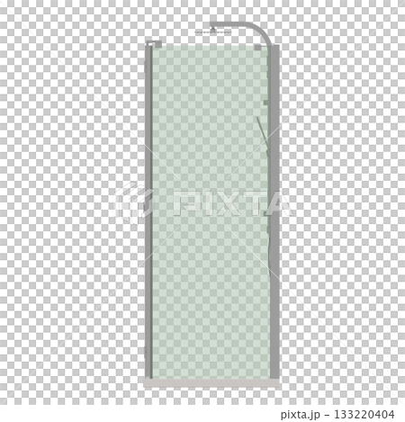 shower cabin isolated on transparent background, 3D illustration, cg render 133220404
