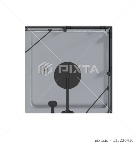 shower cabin isolated on transparent background, 3D illustration, cg render 133220416