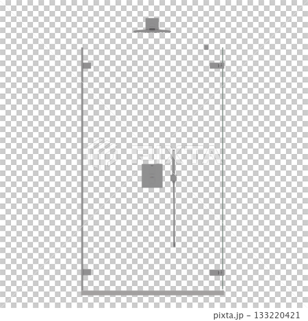 shower cabin isolated on transparent background, 3D illustration, cg render shower cabin isolated on transparent background, 3D illustration, cg render 133220421