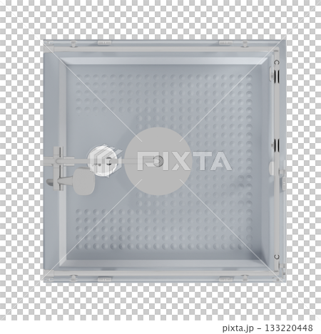 shower cabin isolated on transparent background, 3D illustration, cg render 133220448