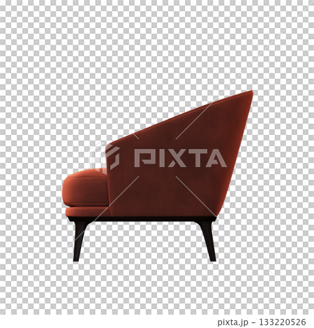 armchair isolate on a transparent background, comfortable furniture for home interior, 3D illustration, cg render armchair isolate on a transparent background, comfortable furniture for home interior, 3D illustration, cg render 133220526