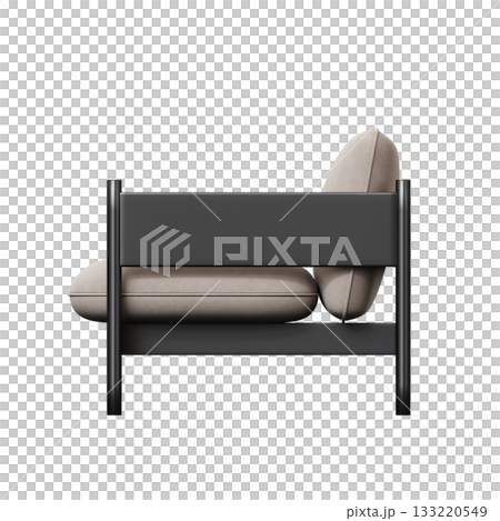armchair isolate on a transparent background, comfortable furniture for home interior, 3D illustration, cg render armchair isolate on a transparent background, comfortable furniture for home interior, 3D illustration, cg render 133220549