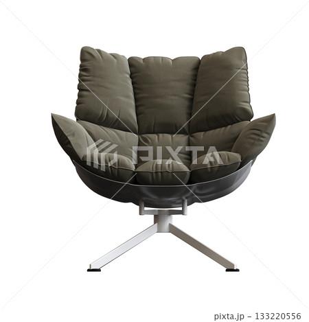 armchair isolate on a transparent background, comfortable furniture for home interior, 3D illustration, cg render armchair isolate on a transparent background, comfortable furniture for home interior, 3D illustration, cg render 133220556