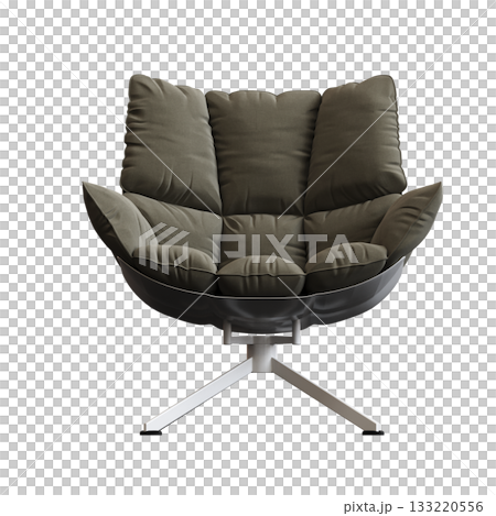 armchair isolate on a transparent background, comfortable furniture for home interior, 3D illustration, cg render armchair isolate on a transparent background, comfortable furniture for home interior, 3D illustration, cg render 133220556
