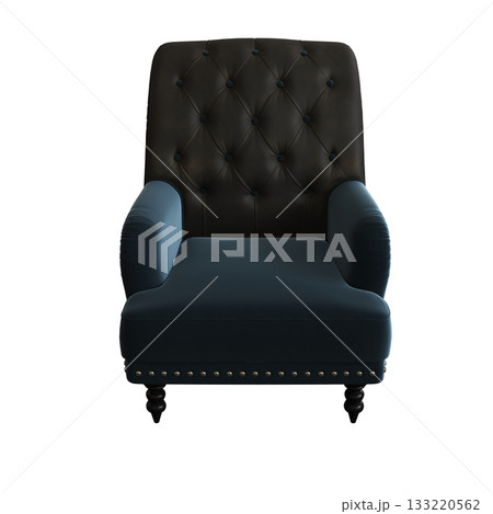 armchair isolate on a transparent background, comfortable furniture for home interior, 3D illustration, cg render armchair isolate on a transparent background, comfortable furniture for home interior, 3D illustration, cg render 133220562