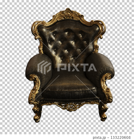 armchair isolate on a transparent background, comfortable furniture for home interior, 3D illustration, cg render armchair isolate on a transparent background, comfortable furniture for home interior, 3D illustration, cg render 133220608
