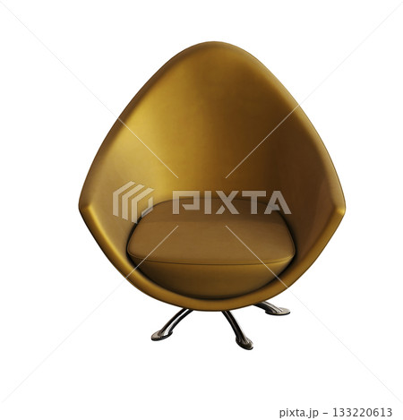 armchair isolate on a transparent background, comfortable furniture for home interior, 3D illustration, cg render 133220613