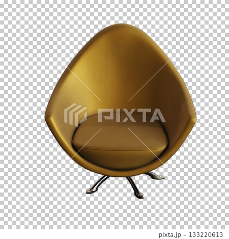 armchair isolate on a transparent background, comfortable furniture for home interior, 3D illustration, cg render 133220613