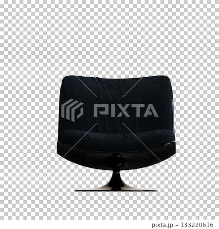 armchair isolate on a transparent background, comfortable furniture for home interior, 3D illustration, cg render 133220616