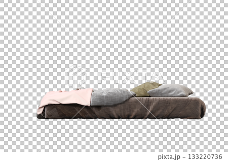bed isolate on a transparent background, interior furniture, 3D illustration, cg render bed isolate on a transparent background, interior furniture, 3D illustration, cg render 133220736