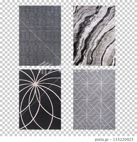carpet for interior isolated on transparent background, home decor, 3D illustration, cg render 133220925