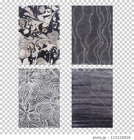 carpet for interior isolated on transparent background, home decor, 3D illustration, cg render 133220926