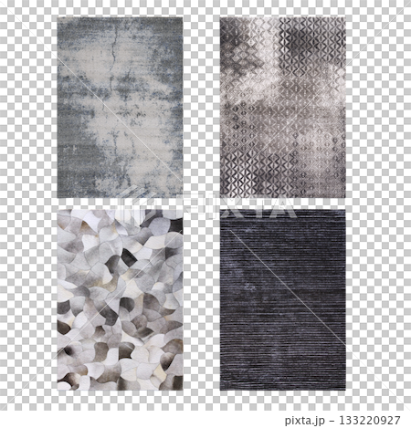 carpet for interior isolated on transparent background, home decor, 3D illustration, cg render 133220927