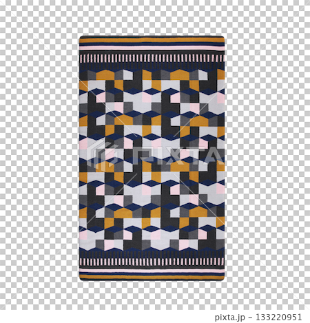 carpet for interior isolated on transparent background, home decor, 3D illustration, cg render 133220951