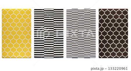 carpet for interior isolated on transparent background, home decor, 3D illustration, cg render 133220961