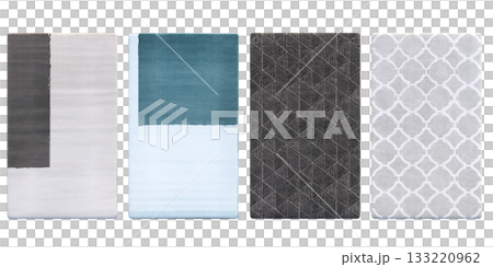 carpet for interior isolated on transparent background, home decor, 3D illustration, cg render 133220962