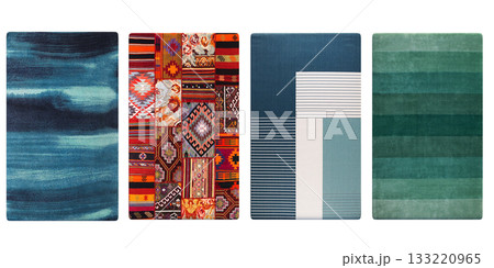 carpet for interior isolated on transparent background, home decor, 3D illustration, cg render 133220965