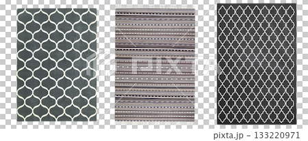 carpet for interior isolated on transparent background, home decor, 3D illustration, cg render 133220971