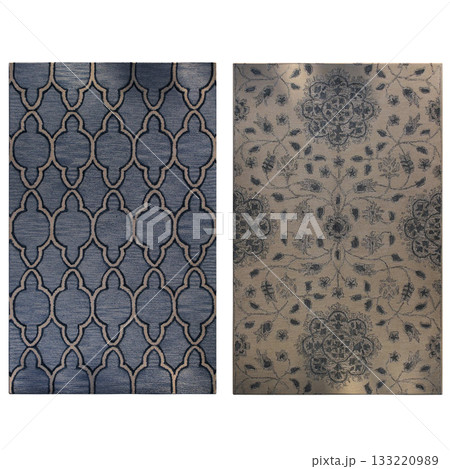 carpet for interior isolated on transparent background, home decor, 3D illustration, cg render carpet for interior isolated on transparent background, home decor, 3D illustration, cg render 133220989