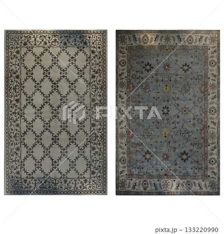 carpet for interior isolated on transparent background, home decor, 3D illustration, cg render carpet for interior isolated on transparent background, home decor, 3D illustration, cg render 133220990