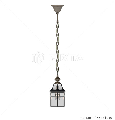 chandelier on the ceiling isolated on transparent background, hanging lamp, pendant light, 3D illustration, cg render chandelier on the ceiling isolated on transparent background, hanging lamp, pendant light, 3D illustration, cg render 133221040